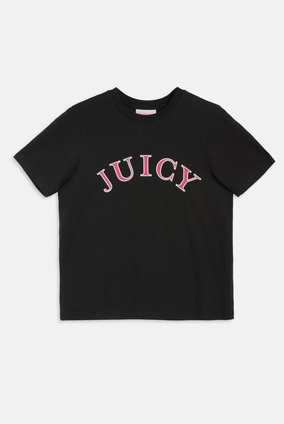 BLACK COLLEGIATE JERSEY GIRLFRIEND TEE