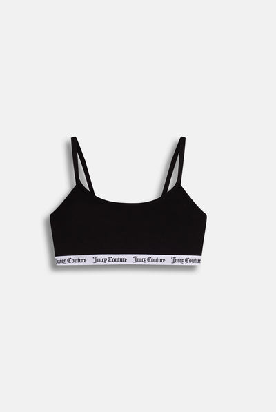BLACK COTTON SCOOP BRALETTE