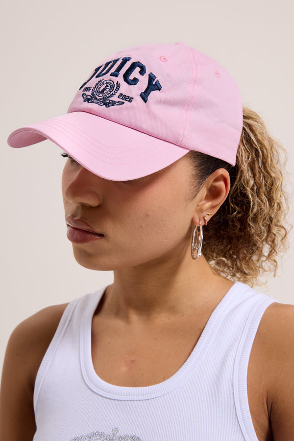 CHERRY BLOSSOM EMBROIDERED CREST CAP