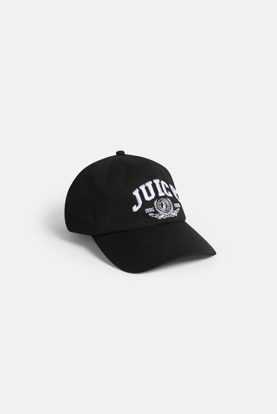 BLACK CREST EMBROIDERED CAP