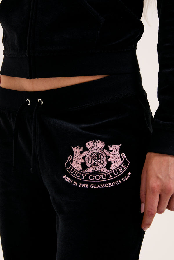 BLACK HERITAGE CREST LOW RISE PANT