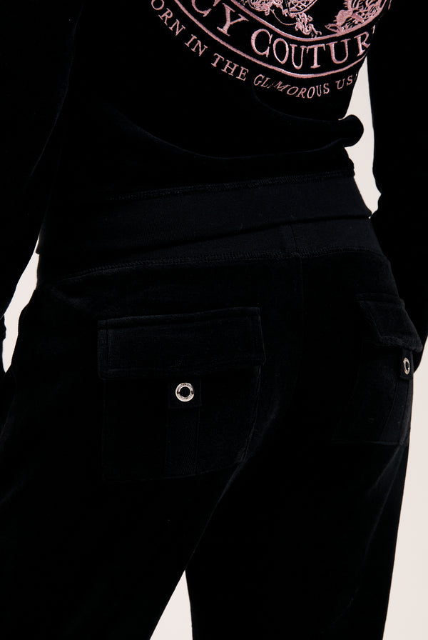 BLACK HERITAGE CREST LOW RISE PANT