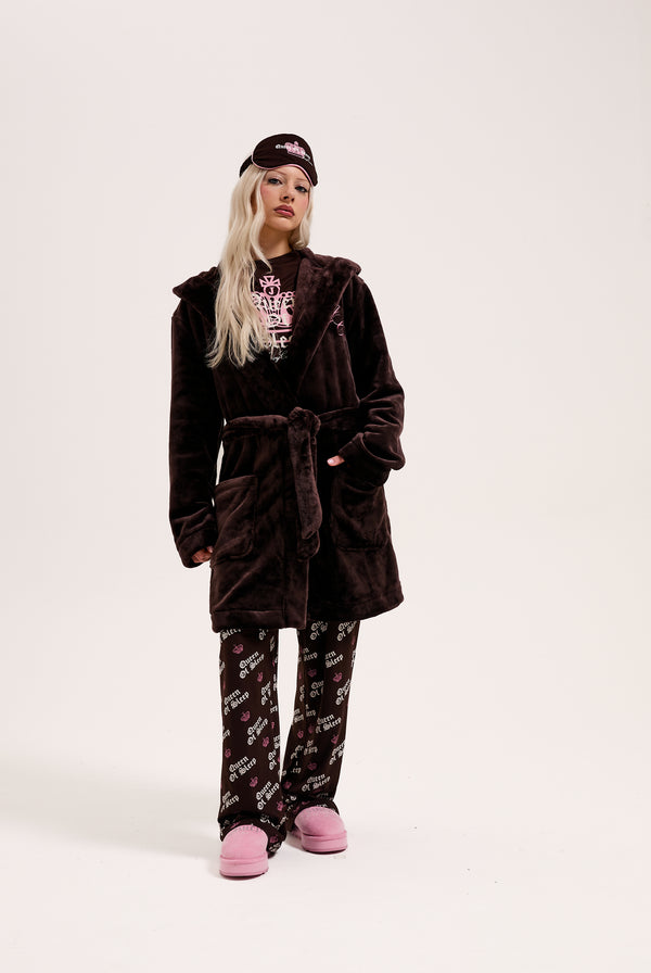JAVA CROWN PLUSH HOODED ROBE