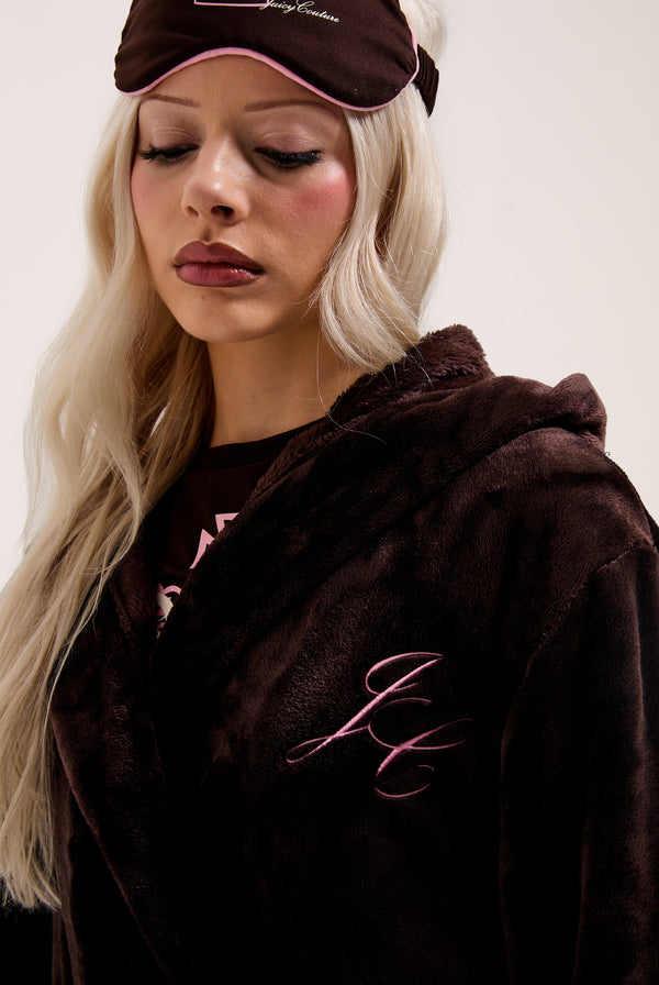 JAVA CROWN PLUSH HOODED ROBE