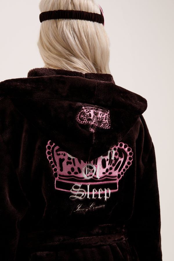 JAVA CROWN PLUSH HOODED ROBE