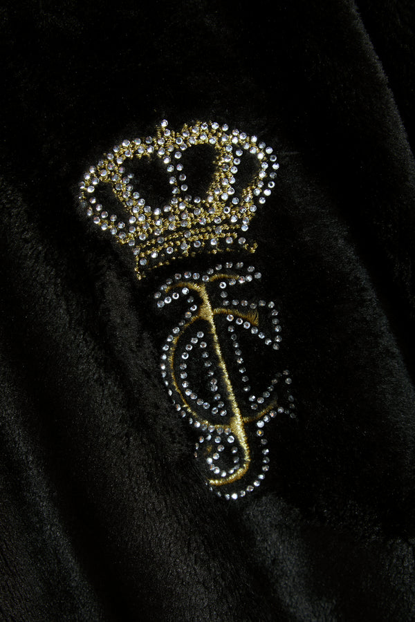 BLACK CROWN PLUSH ROBE