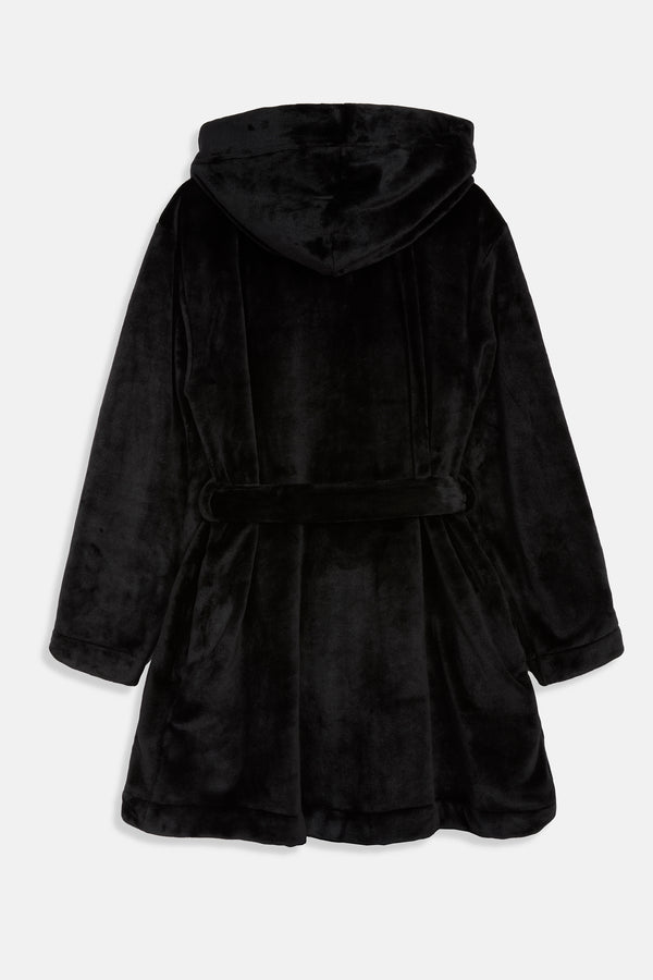 BLACK CROWN PLUSH ROBE