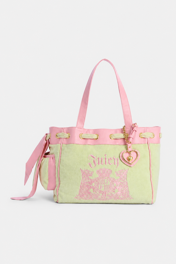 Pistachio Green Towelling Daydreamer Shopper Bag