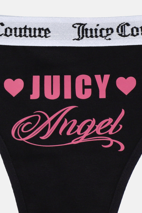 5 PACK SLOGAN COTTON THONG SET