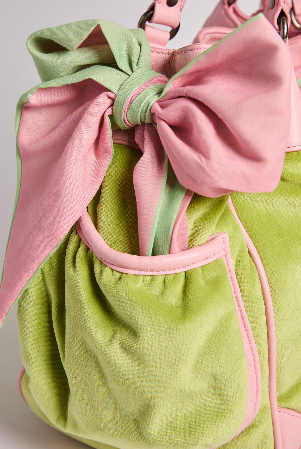 PISTACHIO GREEN PINK DAYDREAMER SHOPPER BAG