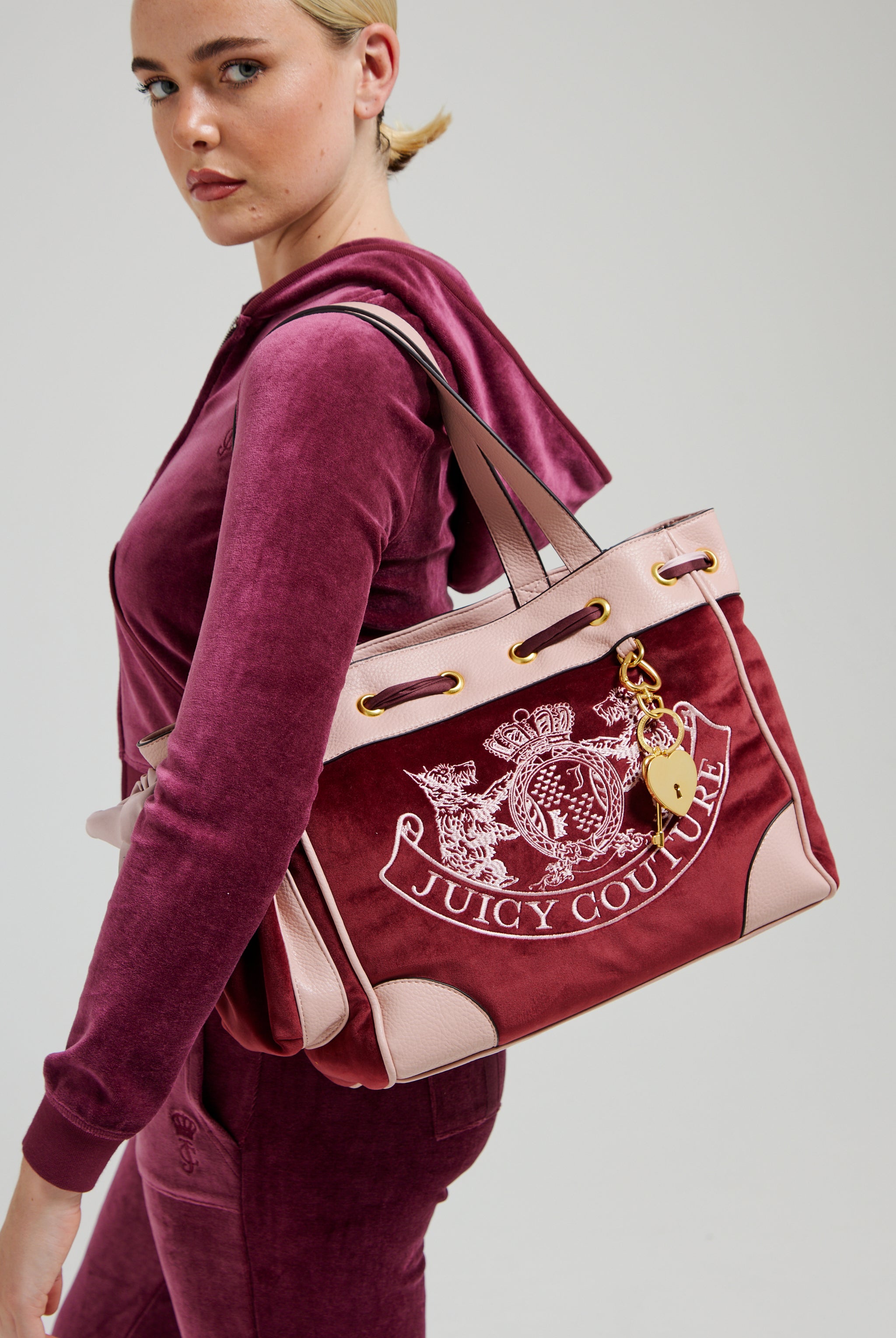 Juicy Couture purse on sale with ribbon & pocket