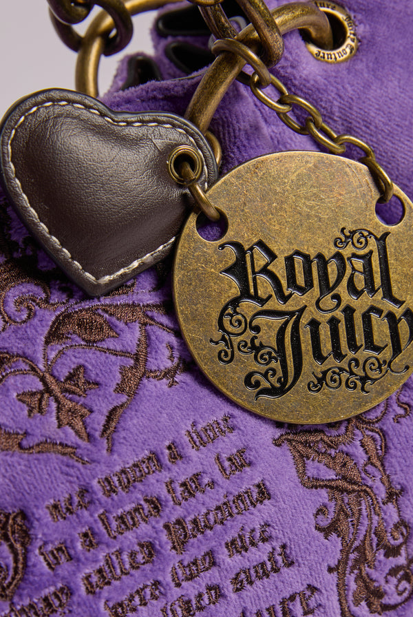 ULTRA VIOLET CHAIN HANDLE FAIRYTALE VELOUR BAG