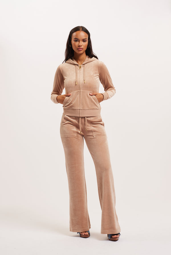 CARAMEL & GOLD CLASSIC VELOUR DEL RAY POCKETED BOTTOMS