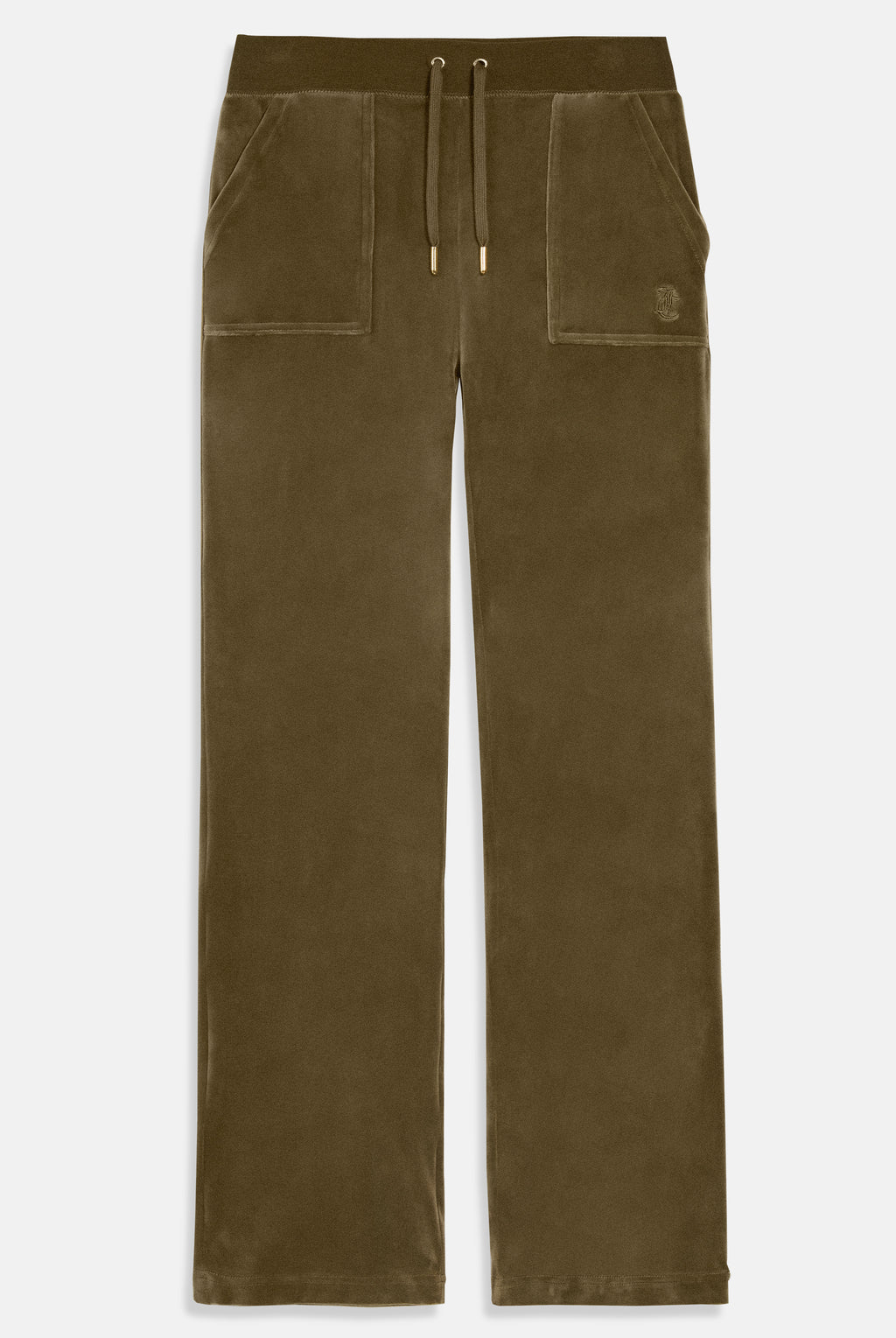 DARK OLIVE & GOLD CLASSIC VELOUR DEL RAY POCKETED BOTTOMS