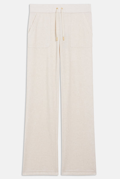 OATMEAL MARL & GOLD COTTON VELOUR DEL RAY POCKETED BOTTOMS