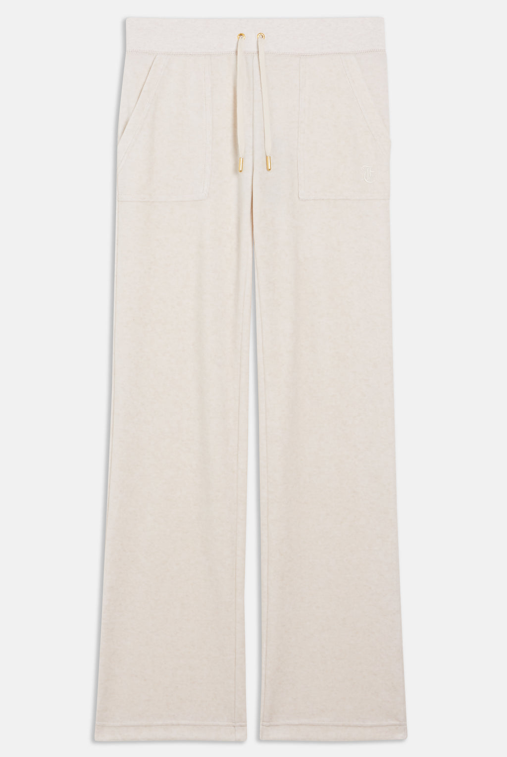 OATMEAL MARL & GOLD COTTON VELOUR DEL RAY POCKETED BOTTOMS