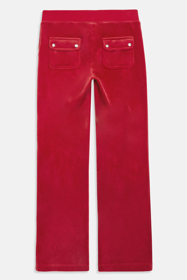 ASTOR RED CLASSIC VELOUR DEL RAY POCKETED BOTTOMS