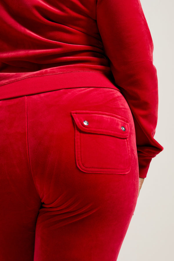 ASTOR RED CLASSIC VELOUR DEL RAY POCKETED BOTTOMS