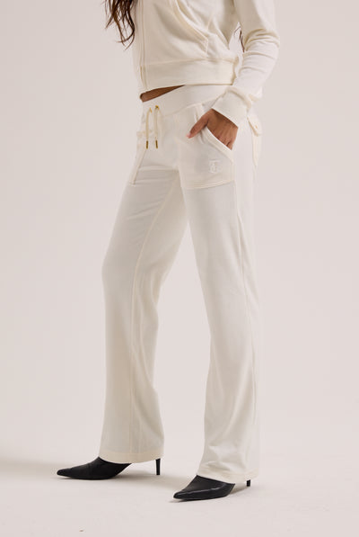 CREAM/ GOLD CLASSIC VELOUR DEL RAY POCKETED BOTTOMS