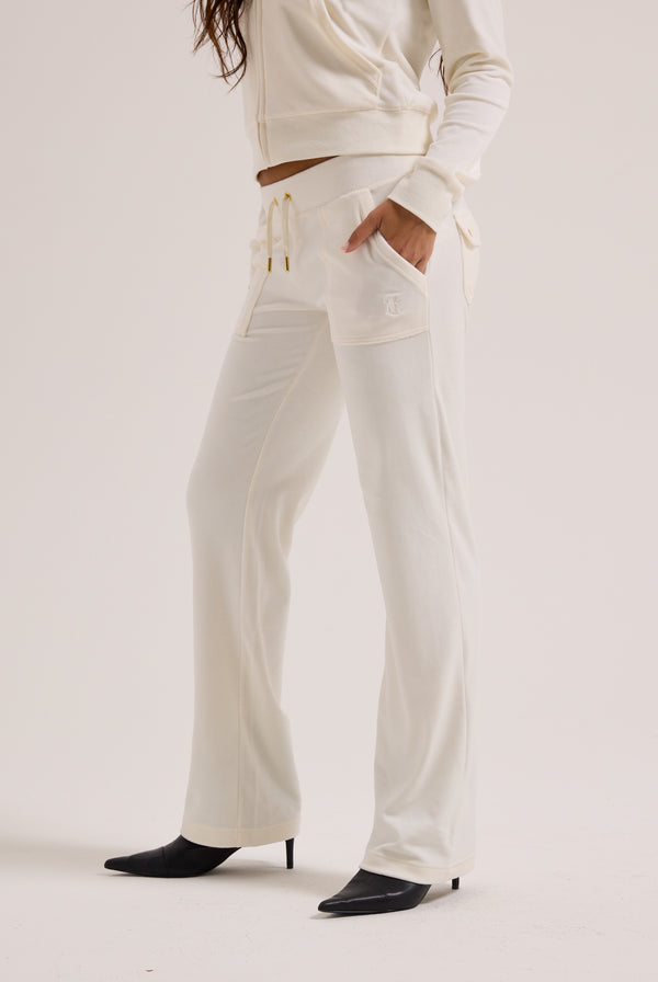 CREAM/ GOLD CLASSIC VELOUR DEL RAY POCKETED BOTTOMS