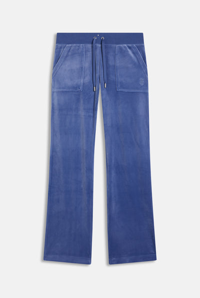 GREY BLUE CLASSIC VELOUR DEL RAY POCKETED BOTTOMS