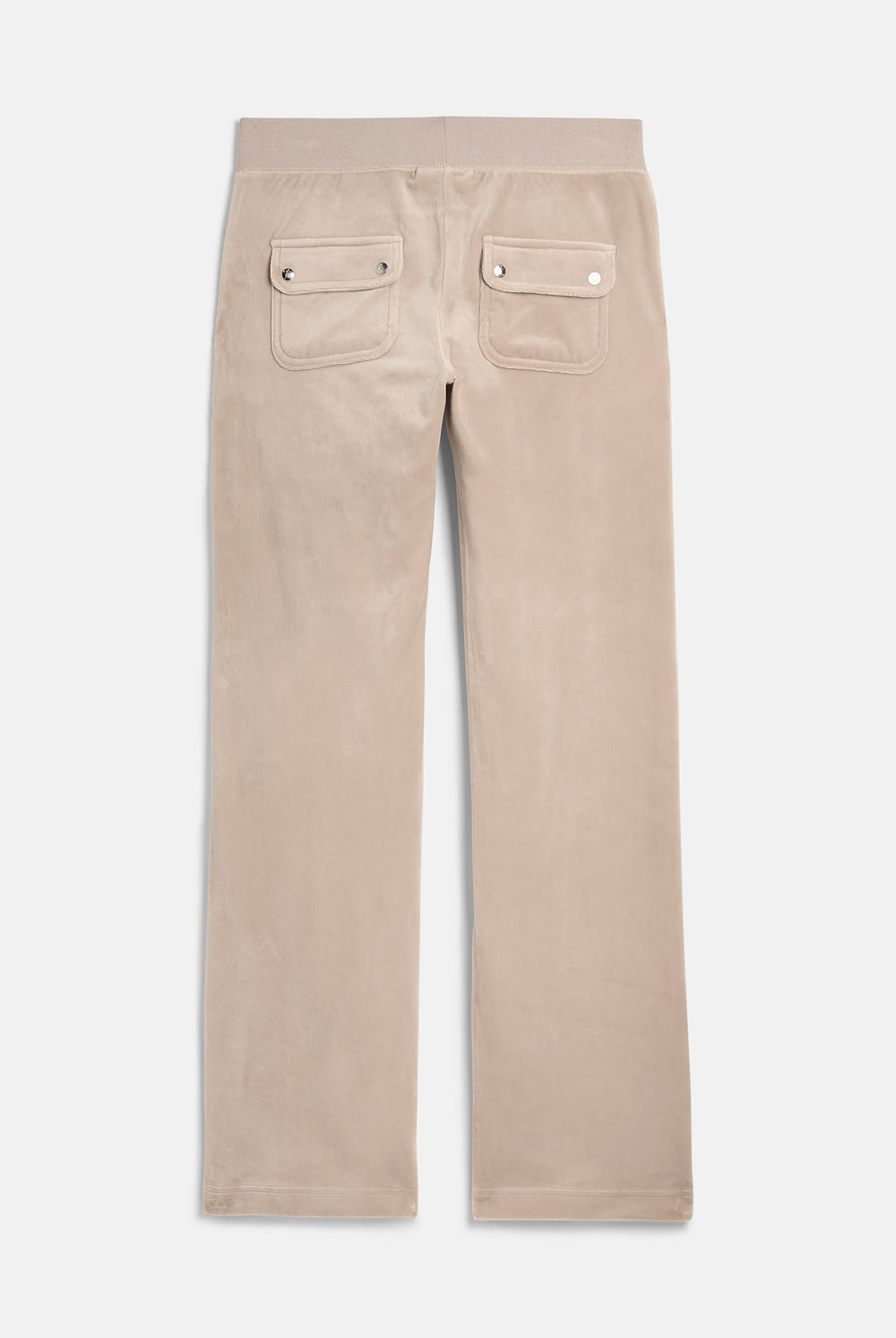 Displays the String 'Juicy' branded classic velour del ray pocketed bottoms 