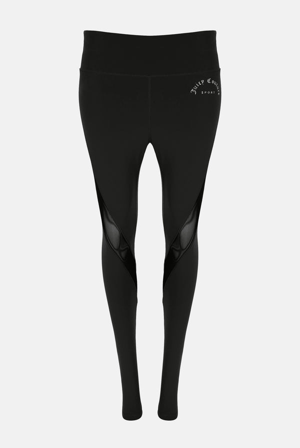 BLACK RIB PEACHED INTERLOCK ACTIVE LEGGING