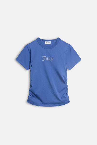 GREYBLUE DIAMANTÉ RUCHED T-SHIRT