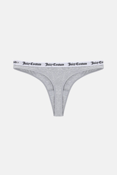 MULTI-PACK OF 3 COTTON BRANDED WAISTBAND THONGS