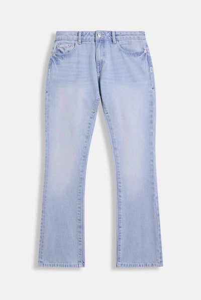 LIGHT WASH DOG CREST BOOTCUT JEANS