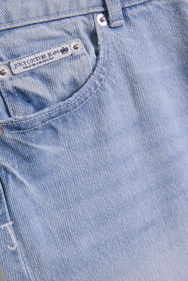 LIGHT WASH DOG CREST BOOTCUT JEANS