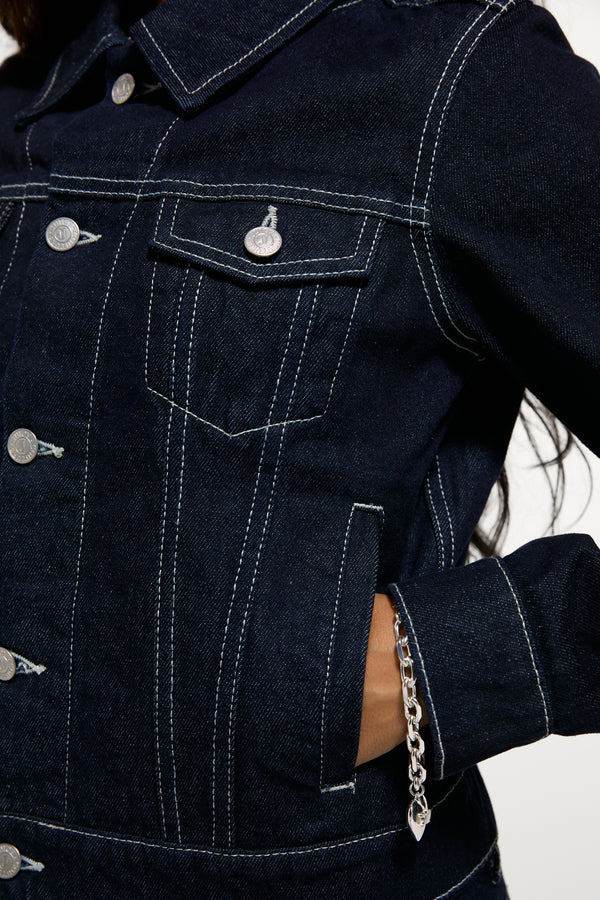 Indigo Denim Dog Crest Jacket