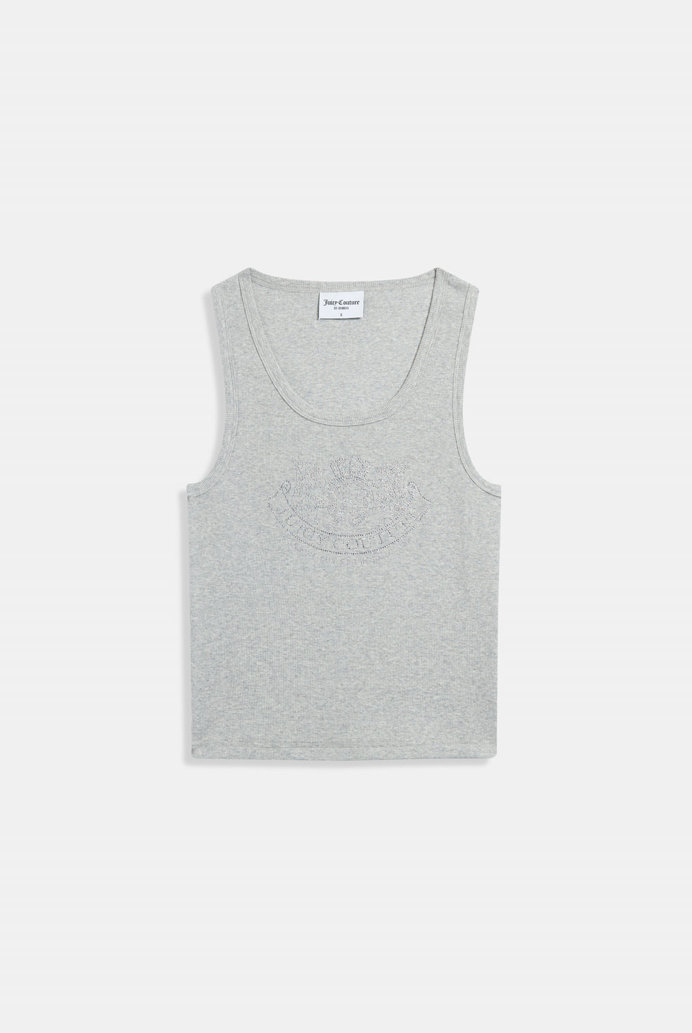 Displays the Silver Marl Diamanté 'Juicy' branded DOG CREST VEST