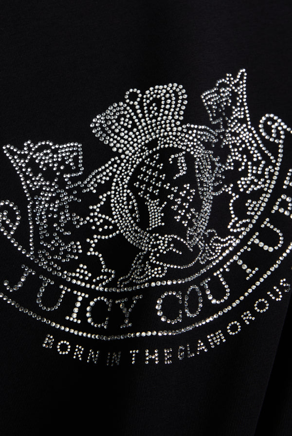 BLACK DOG CREST DIAMANTE TSHIRT