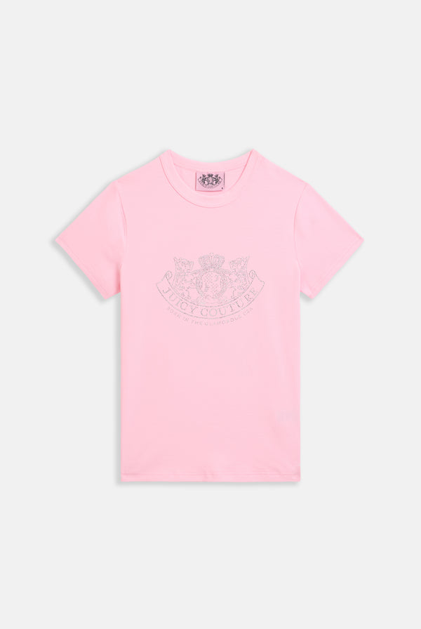 ALMOND BLOSSOM DOG CREST DIAMANTE  TSHIRT