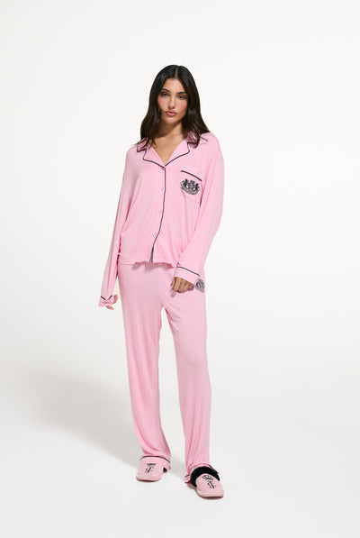 JUICY PINK JUICY DOG CREST PYJAMA SET