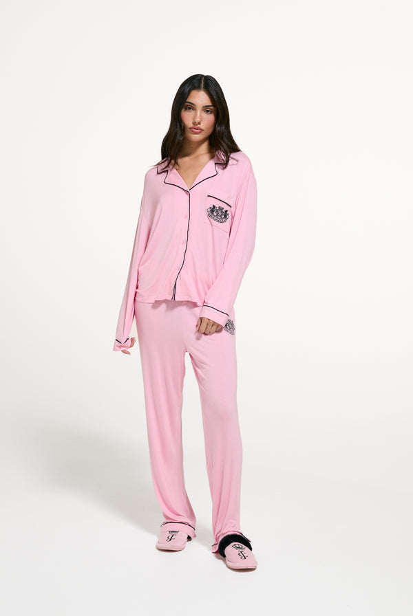 JUICY PINK JUICY DOG CREST PYJAMA SET