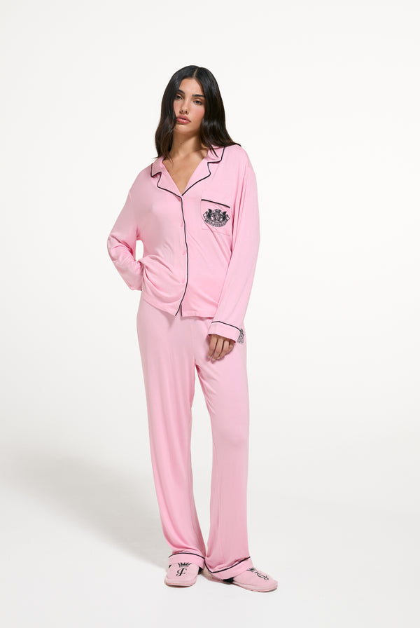 JUICY PINK JUICY DOG CREST PYJAMA SET