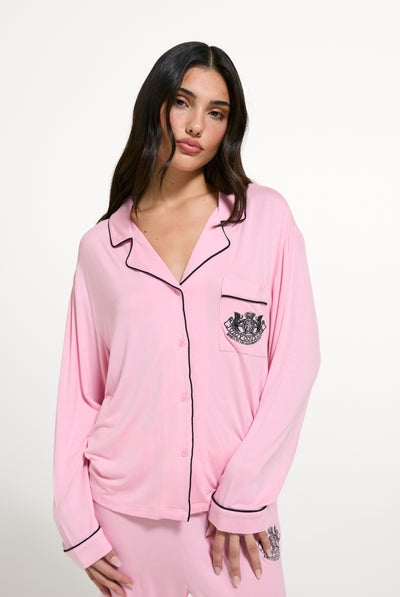 JUICY PINK JUICY DOG CREST PYJAMA SET