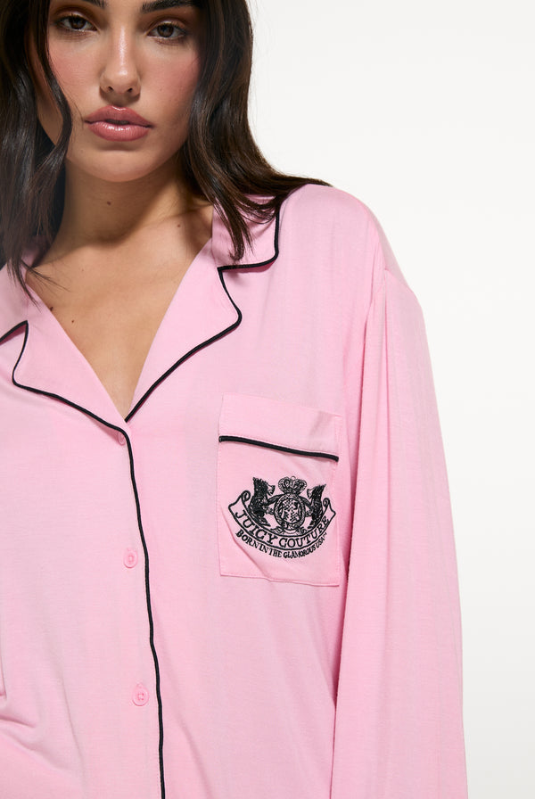 JUICY PINK JUICY DOG CREST PYJAMA SET