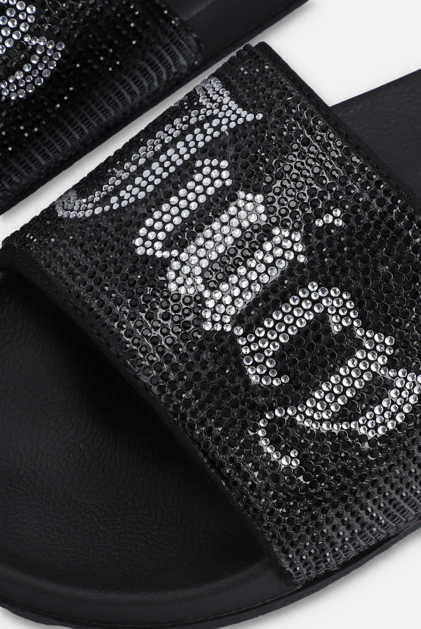 BLACK DIAMANTÉ JUICY SLIDER