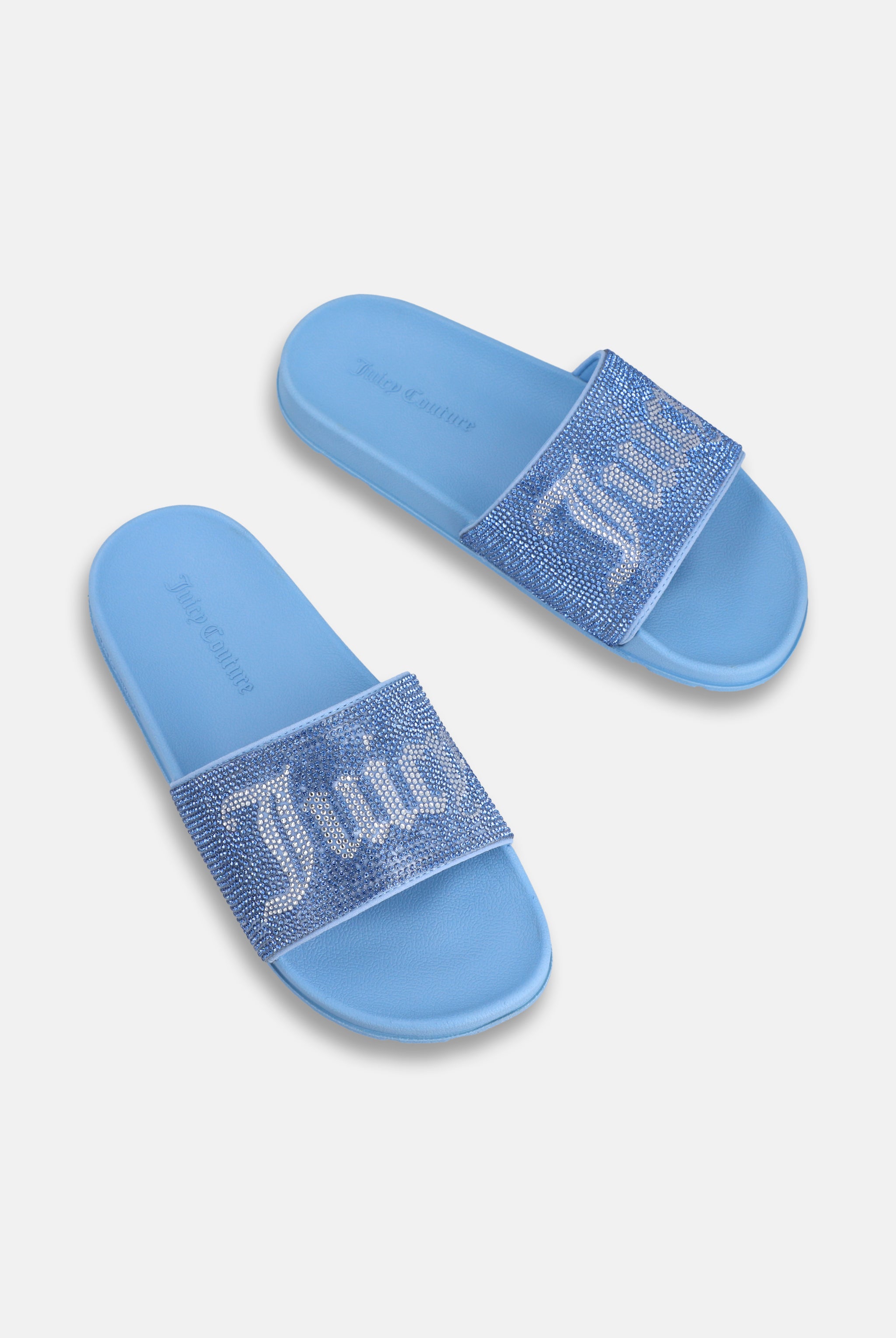 【Juicy Couture】DIAMANTE SLIDE ロゴ ラインストーン サンダル Juicy Couture DONNA DIAMANTE SLIDE - Pool slides - black