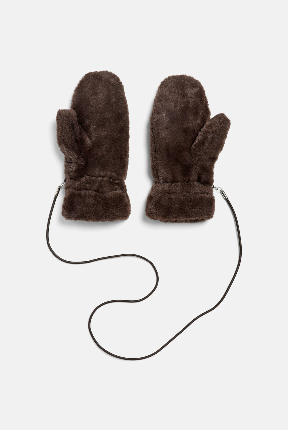 Displays a pair of Java 'Juicy' branded Drawstring Fur Mittens