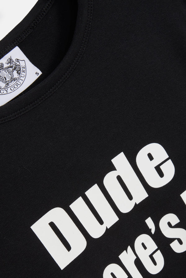 THE ICONS / BLACK 'DUDE WHERE'S MY COUTURE' LONG SLEEVE TEE