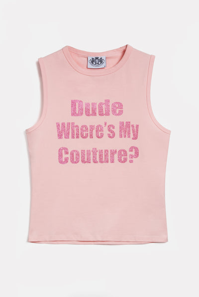 THE ICONS |  ALMOND BLOSSOM 'DUDE WHERE'S MY COUTURE' TANK
