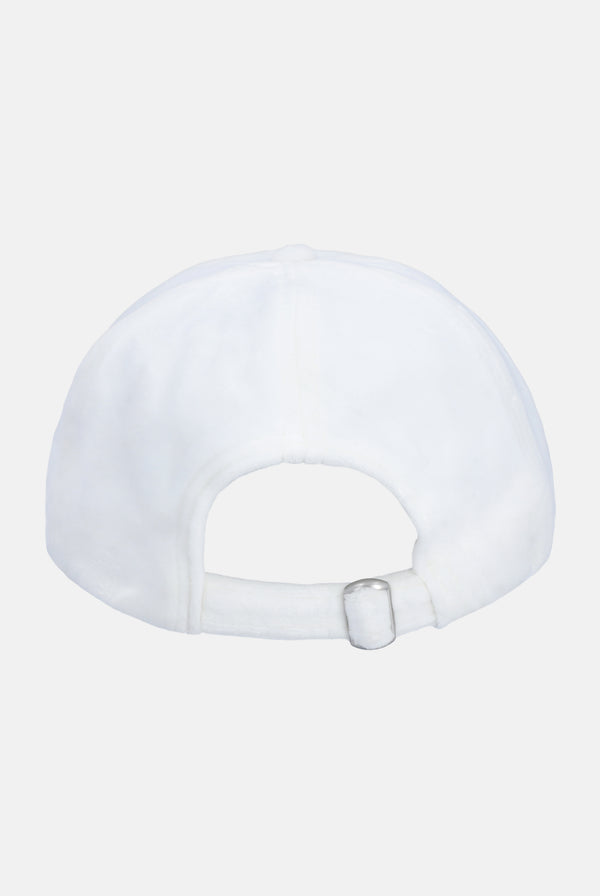 WHITE EMBROIDERED BASEBALL CAP