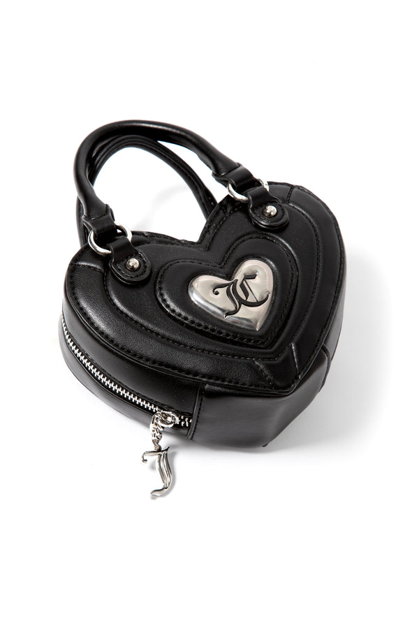 BLACK HEART PU BAG