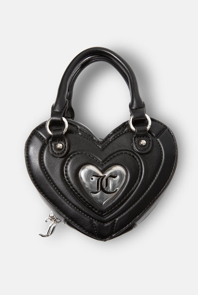 BLACK HEART PU BAG