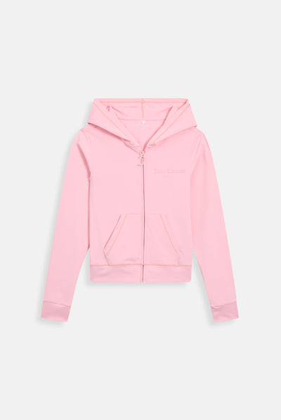 JUICY PINK PEACHED ACTIVE FITTED HOODIE