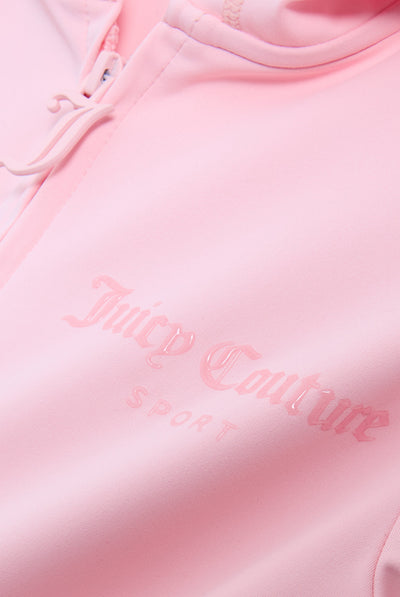 JUICY PINK PEACHED ACTIVE FITTED HOODIE